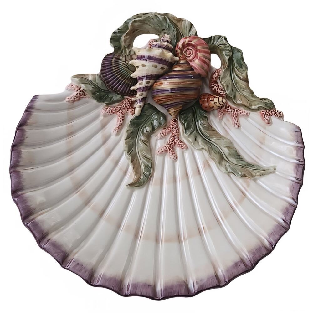 *
Fitz and Floyd Oceana Collection Canape or Hanging Decorative Vintage EUC - Picture 6 of 7